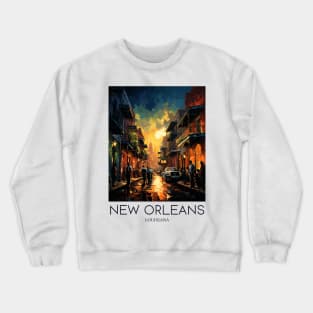 A Pop Art Travel Print of New Orleans - Louisiana - US Crewneck Sweatshirt